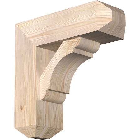 Ekena Millwork Olympic Craftsman Smooth Bracket w/ Offset Brace, Douglas Fir, 7 1/2"W x 22"D x 22"H BKT0806X22X22OLY04SDF